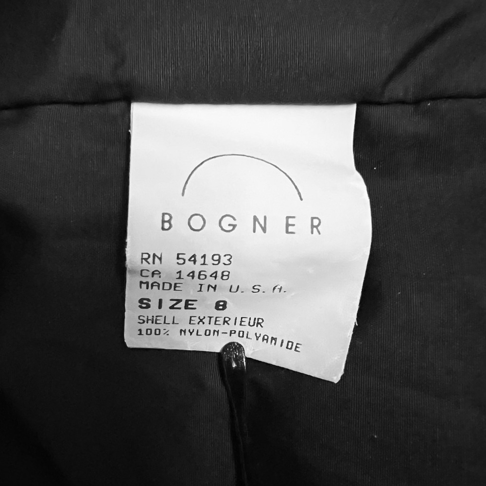 Bogner Vintage Ski Snow Jacket Black Embroidered Size 8/Medium Winter Puffer - Picture 10 of 12